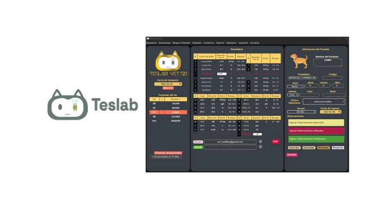 Equipo de diagnóstico rápido veterinario